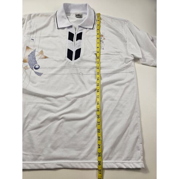Huong vintage 1/4 zip polo whimsical size M Medium mens 90s shirt top EUC ^ - Picture 7 of 7